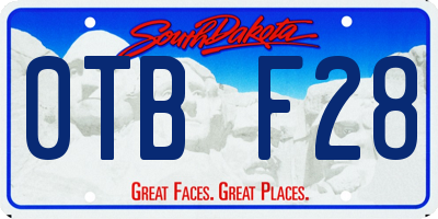 SD license plate 0TBF28