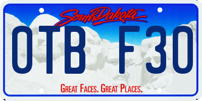 SD license plate 0TBF30