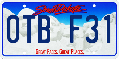 SD license plate 0TBF31