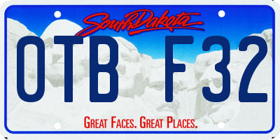 SD license plate 0TBF32