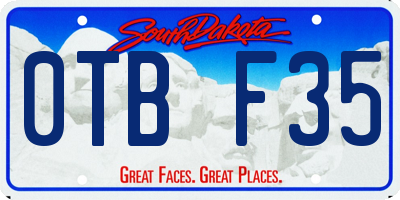 SD license plate 0TBF35