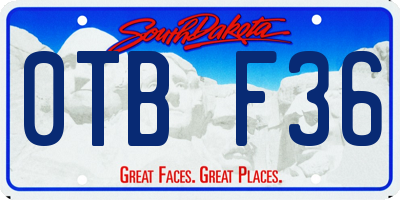 SD license plate 0TBF36