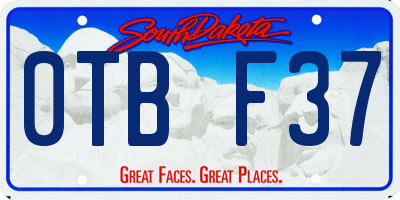 SD license plate 0TBF37
