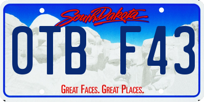 SD license plate 0TBF43