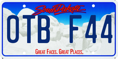 SD license plate 0TBF44