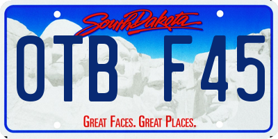 SD license plate 0TBF45
