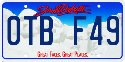 SD license plate 0TBF49