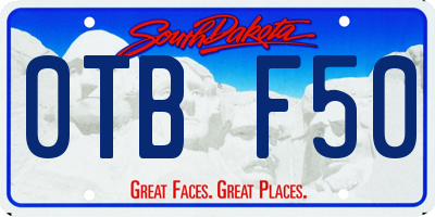 SD license plate 0TBF50