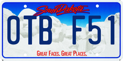 SD license plate 0TBF51