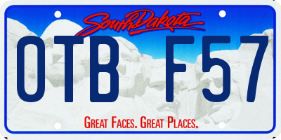 SD license plate 0TBF57