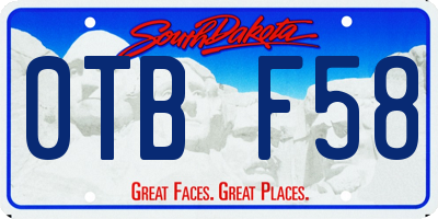 SD license plate 0TBF58