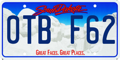 SD license plate 0TBF62