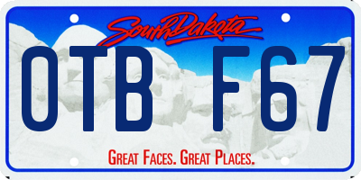 SD license plate 0TBF67