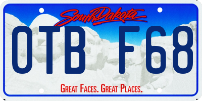 SD license plate 0TBF68
