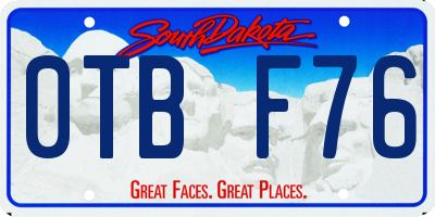 SD license plate 0TBF76
