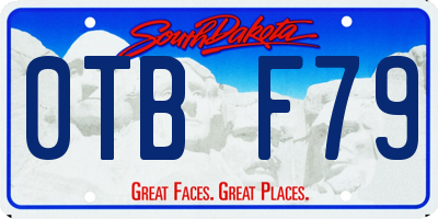SD license plate 0TBF79
