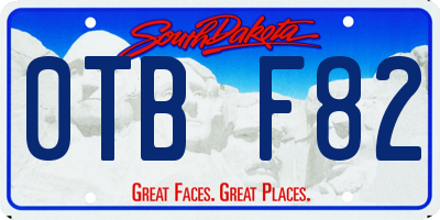 SD license plate 0TBF82