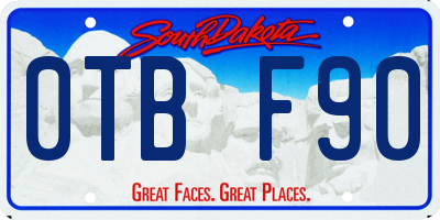 SD license plate 0TBF90