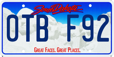 SD license plate 0TBF92