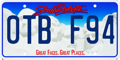 SD license plate 0TBF94