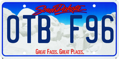 SD license plate 0TBF96