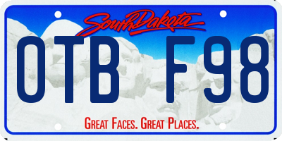 SD license plate 0TBF98