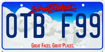 SD license plate 0TBF99