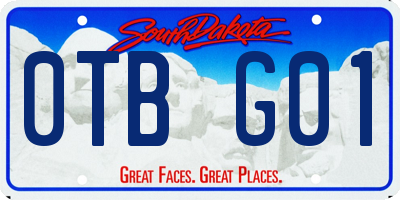 SD license plate 0TBG01