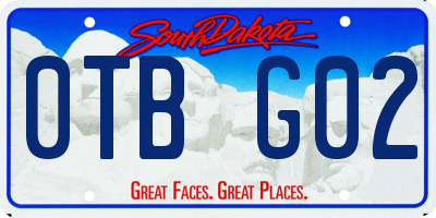 SD license plate 0TBG02