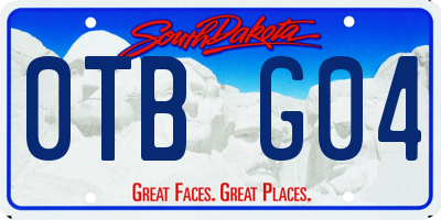 SD license plate 0TBG04