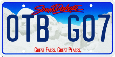 SD license plate 0TBG07