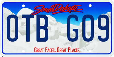 SD license plate 0TBG09