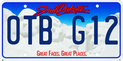 SD license plate 0TBG12