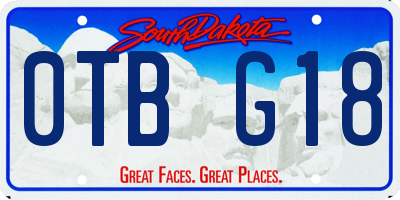 SD license plate 0TBG18