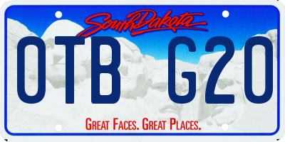 SD license plate 0TBG20