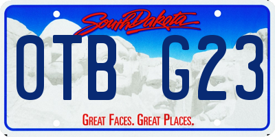 SD license plate 0TBG23