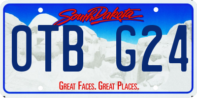 SD license plate 0TBG24