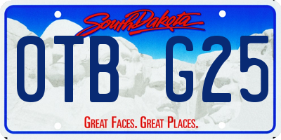 SD license plate 0TBG25