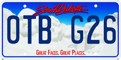 SD license plate 0TBG26