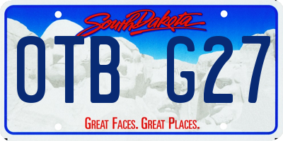 SD license plate 0TBG27