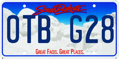 SD license plate 0TBG28