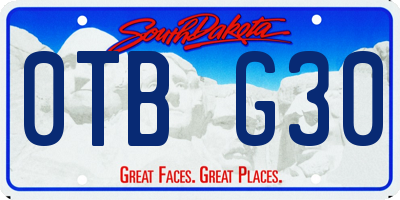 SD license plate 0TBG30