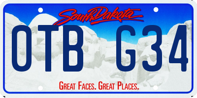 SD license plate 0TBG34