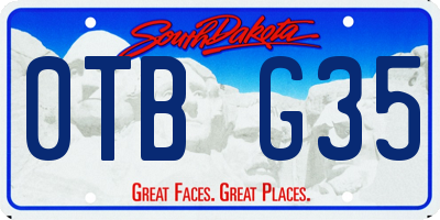 SD license plate 0TBG35