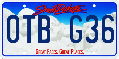 SD license plate 0TBG36