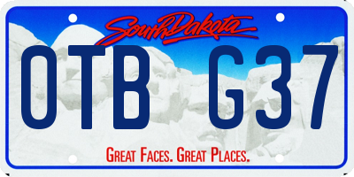 SD license plate 0TBG37
