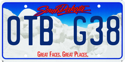 SD license plate 0TBG38