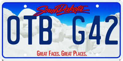 SD license plate 0TBG42