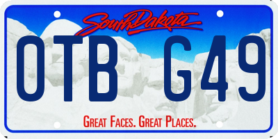 SD license plate 0TBG49