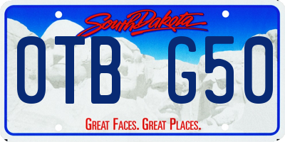 SD license plate 0TBG50